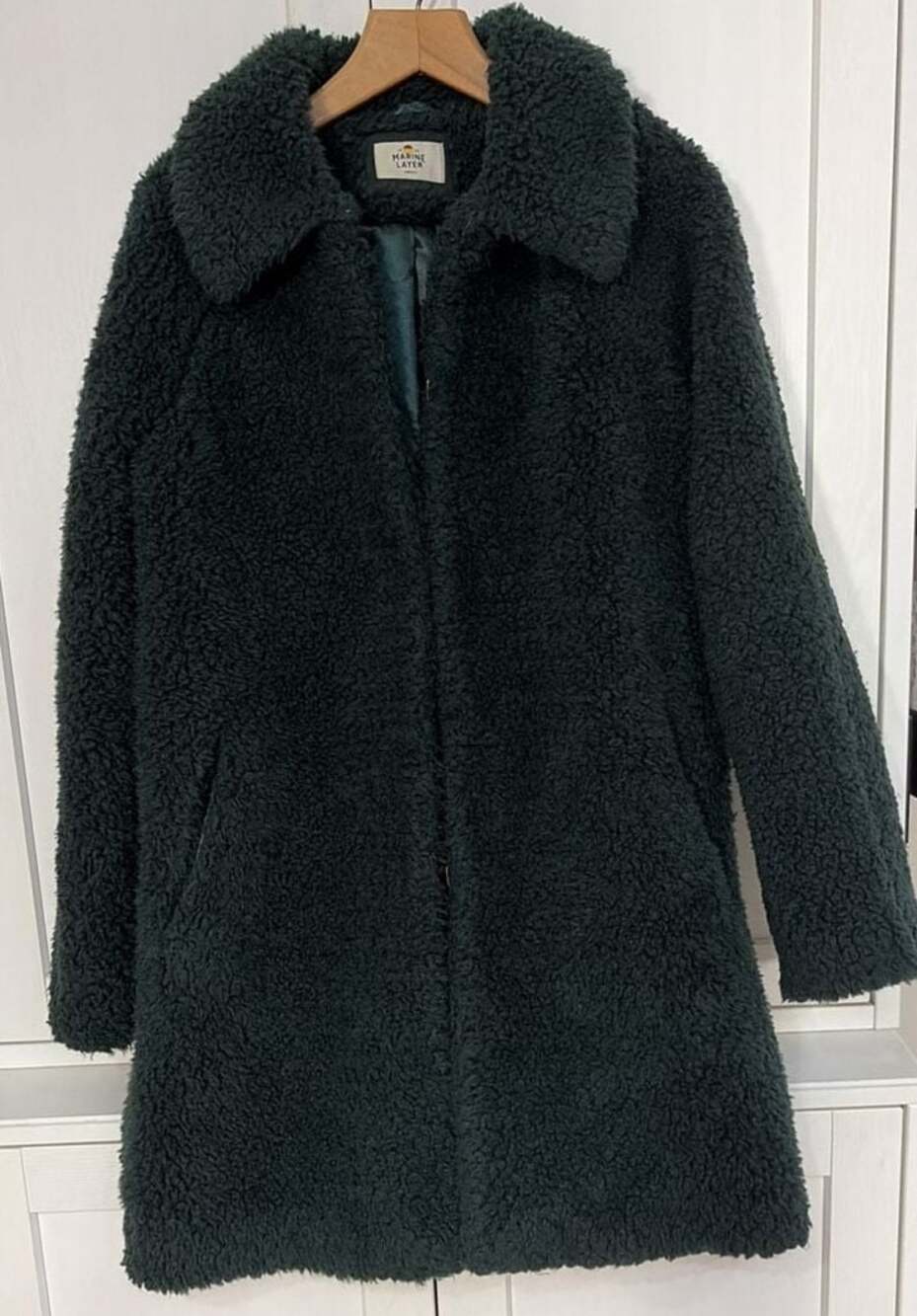 Marine Layer Green Faux Shearling Sherpa Teddy Coat Jacket Small